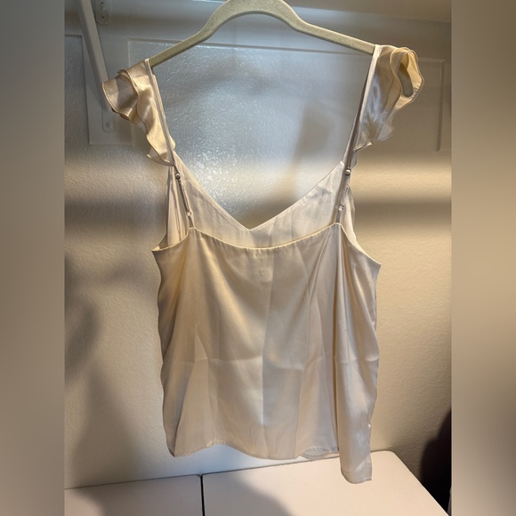NWT CAMI NYC Cara Silk Cami Nude Flutter Strap Silk Top Medium - Picture 6 of 12